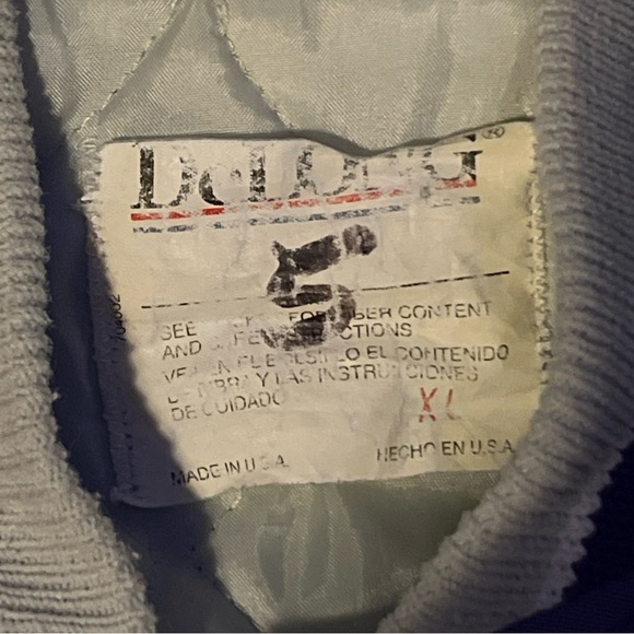 DeLong Jacket Mens XL Purple Gray Sportswear Bomber Baseball USA Varsity Vintage - Picture 7 of 14